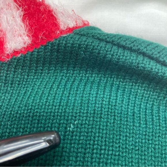 United States Sweaters SZ XL Christmas Holiday Santa Cardigan Winter Comfy Green - Picture 11 of 11